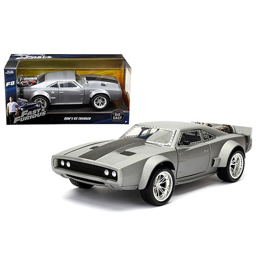 Jada Toys Ice Charger – Fast & Furious Dom's Dodge In Scala 1/32, Colore Grigio, Modello In Metallo Da Collezione