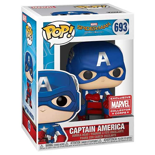 Funko Pop Spider-Man Homecoming Captain America 693 Exclusive MARVEL
